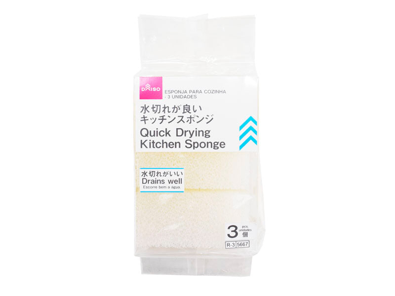 Kitchen Sponge with Good Drainage (3 Pieces)