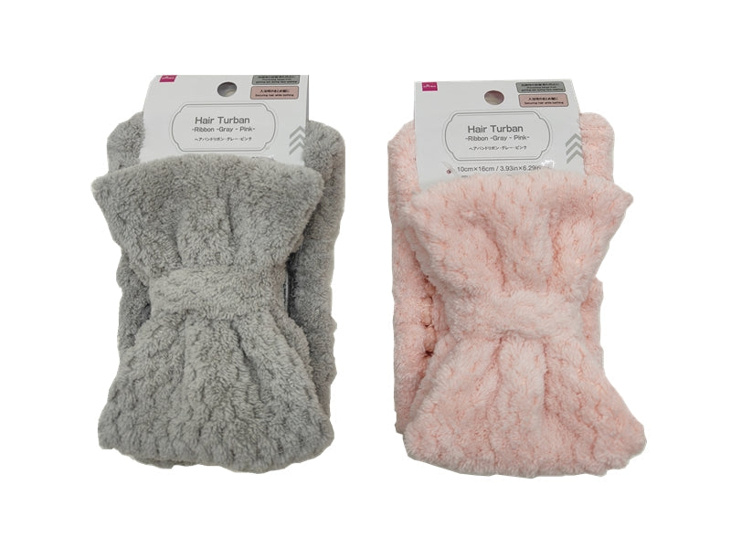Hair Band (Ribbon, Gray, Pink)