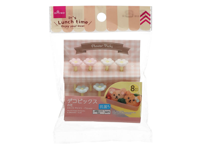 Antibacterial Deco Picks (8 pieces, Flower)
