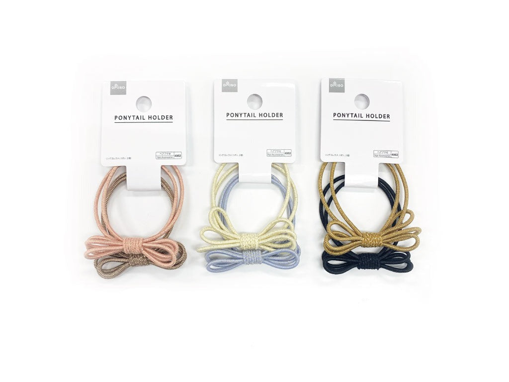 Ring Rubber Bands (Glitter, Ribbon, 2 Pieces)