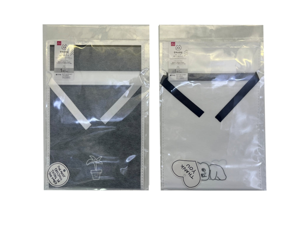 Bottom Gusset Drawstring Bag (Korean Style Drawing)