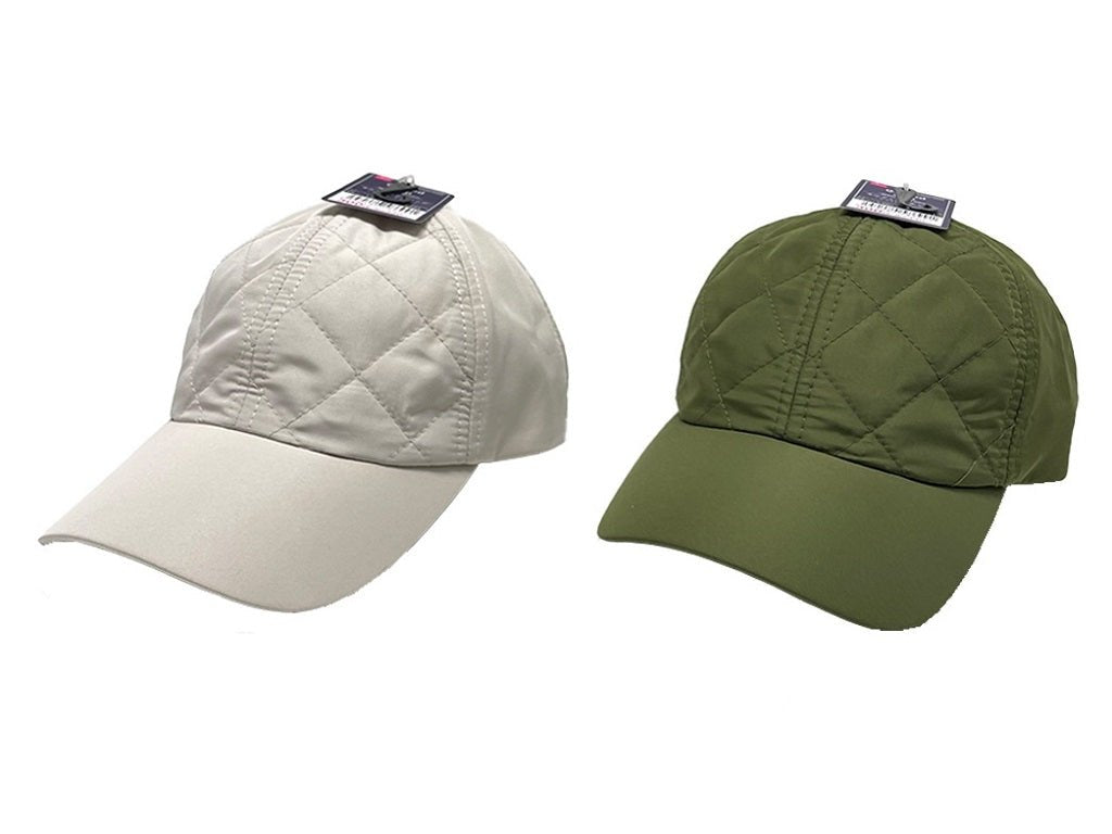 Quilted Cap (White, Green)