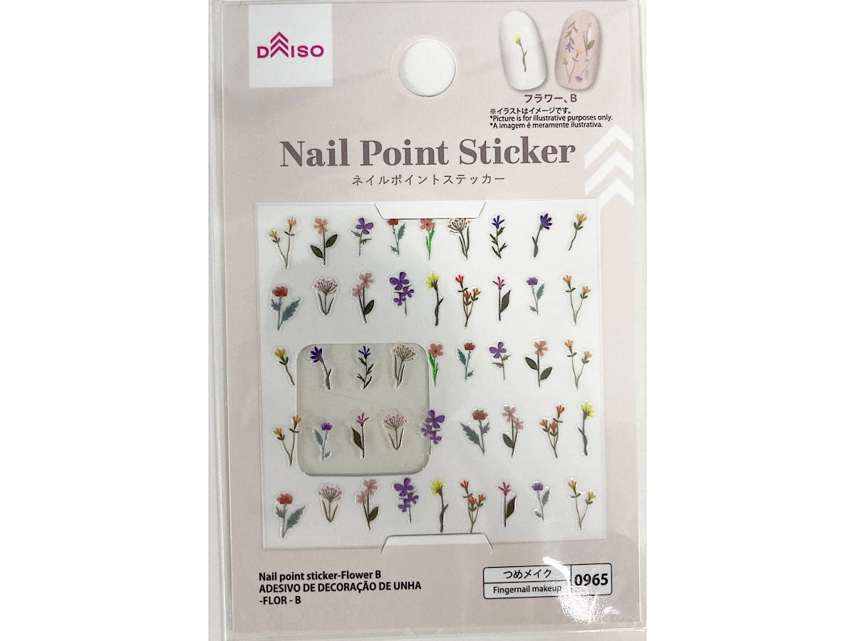 Nail Point Stickers (Flower, B)