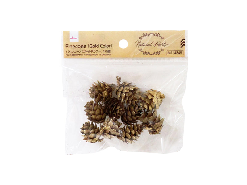 Pine Cone (Gold Color, 10 pieces)