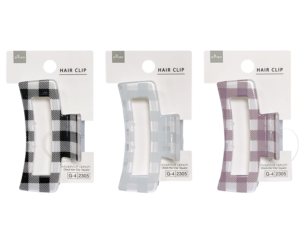 Check Bun Clip (Square)