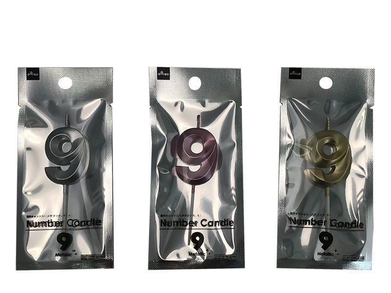 Number Candle (Metallic, 9)