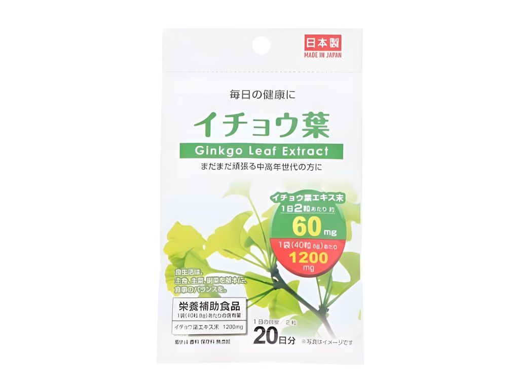 Supplement Ginkgo Biloba (20 Days Supply, 40 Tablets)