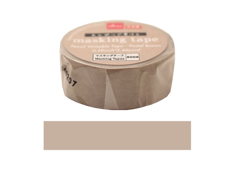 Masking Tape (Pencil Writable Tape, Pastel Brown)