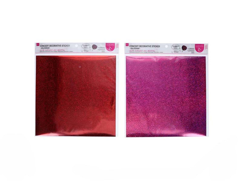 Concert Deco Stickers (Hologram, Red & Pink, 2 Sheets)