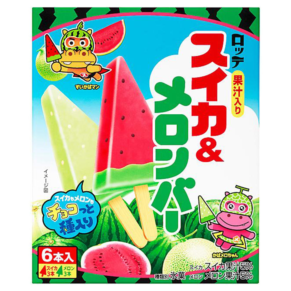 Lotte Watermelon & Melon Bar 420ml x 9