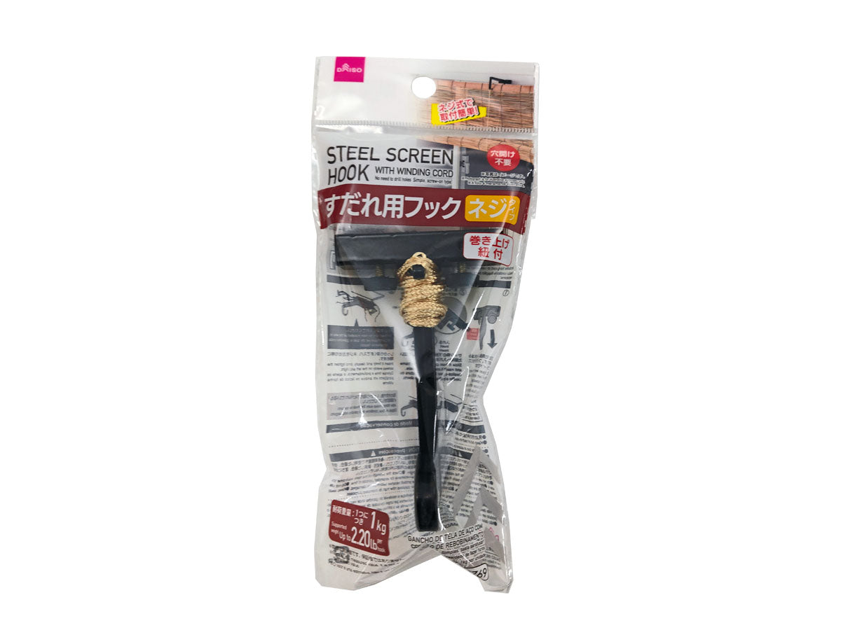 Sundries Hook (Screw Type, With Rolling Up String)