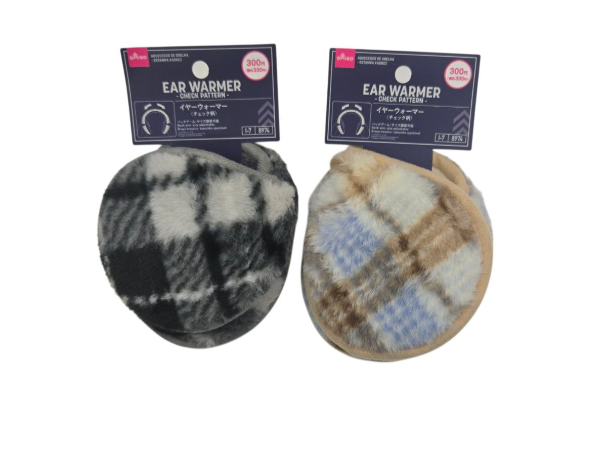 Check Pattern Ear Warmer