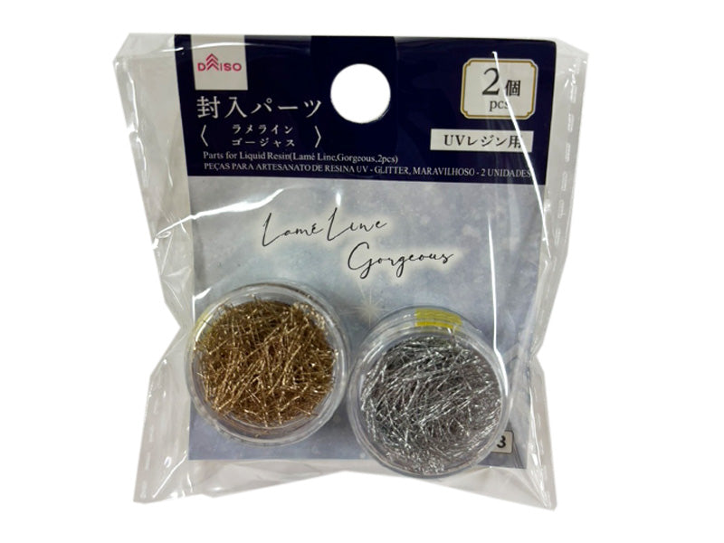 UV Resin Insertion Parts (Glitter Line, Gorgeous, 2 Pieces)