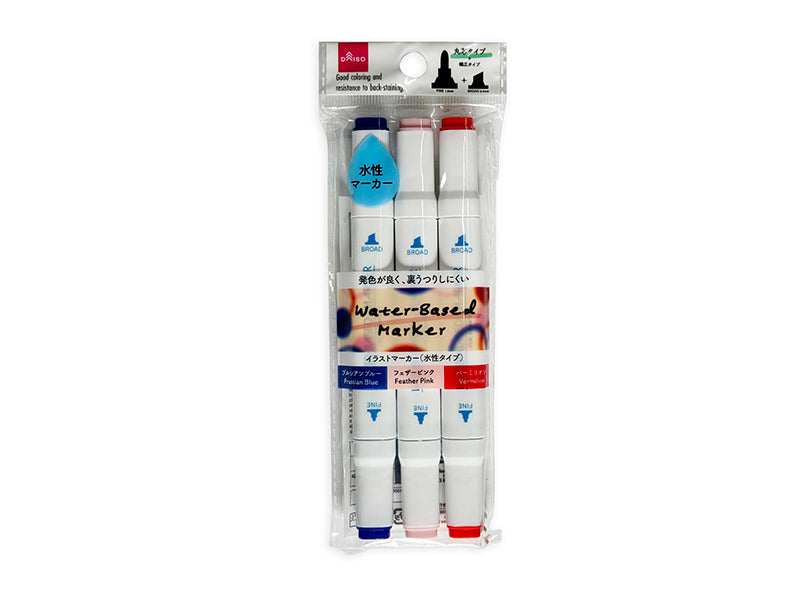 Water-based Illustration Marker (Mode Color, Round Tip, 3 pcs)