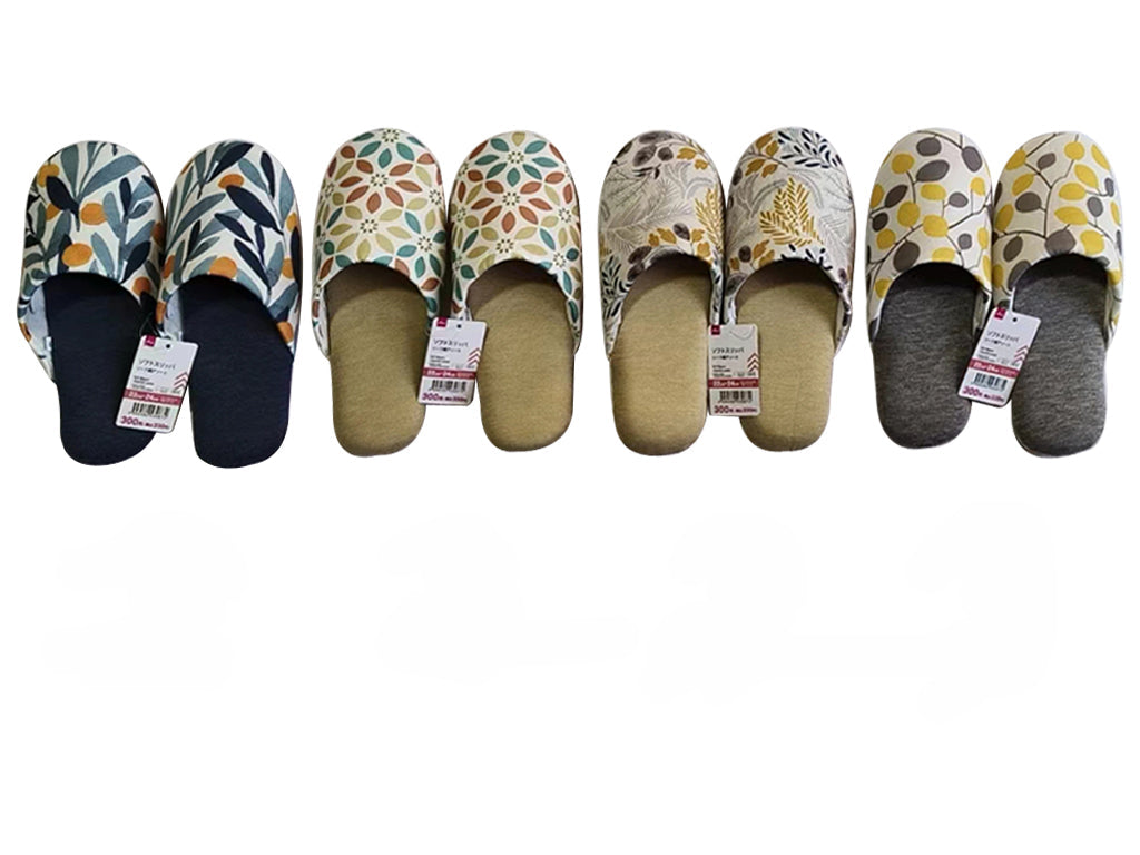 Soft Slippers (Leaf Pattern Assortment)