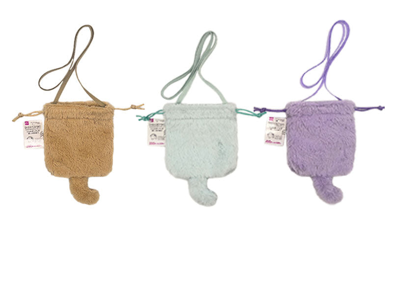 Cat Tail Drawstring Shoulder Bag (A)