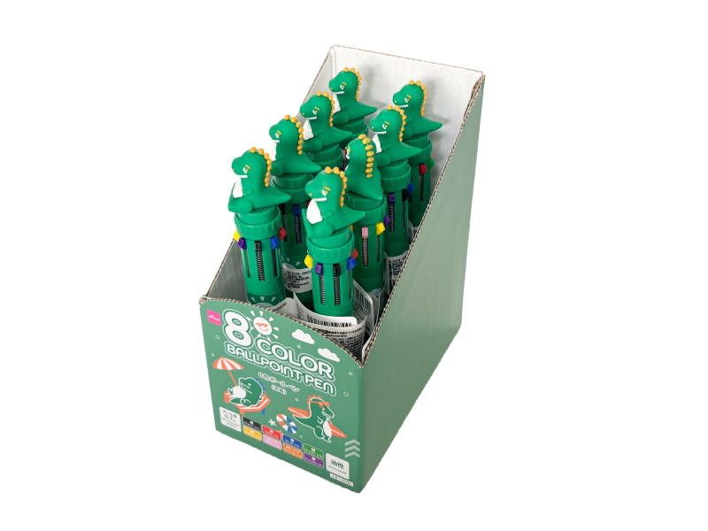 8-Color Ballpoint Pen (Dinosaur)