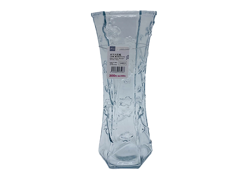 Glass Vase (Floral Pattern)