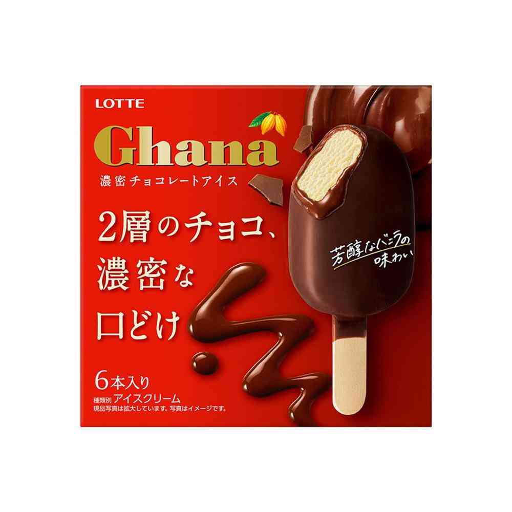 Lotte Ghana Rich Chocolate Ice Vanilla 330ml x 8