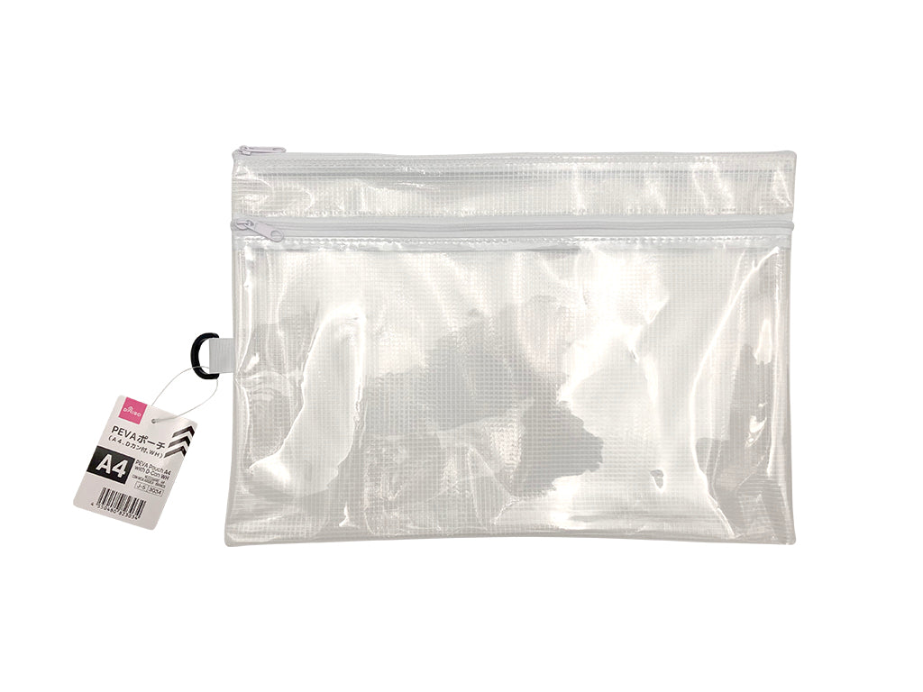 PEVA Pouch (A4, with D-Ring, WH)