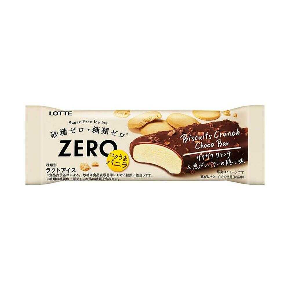 [Ice] Lotte ZERO Biscuit Crunch Chocolate Bar 75ml x 24