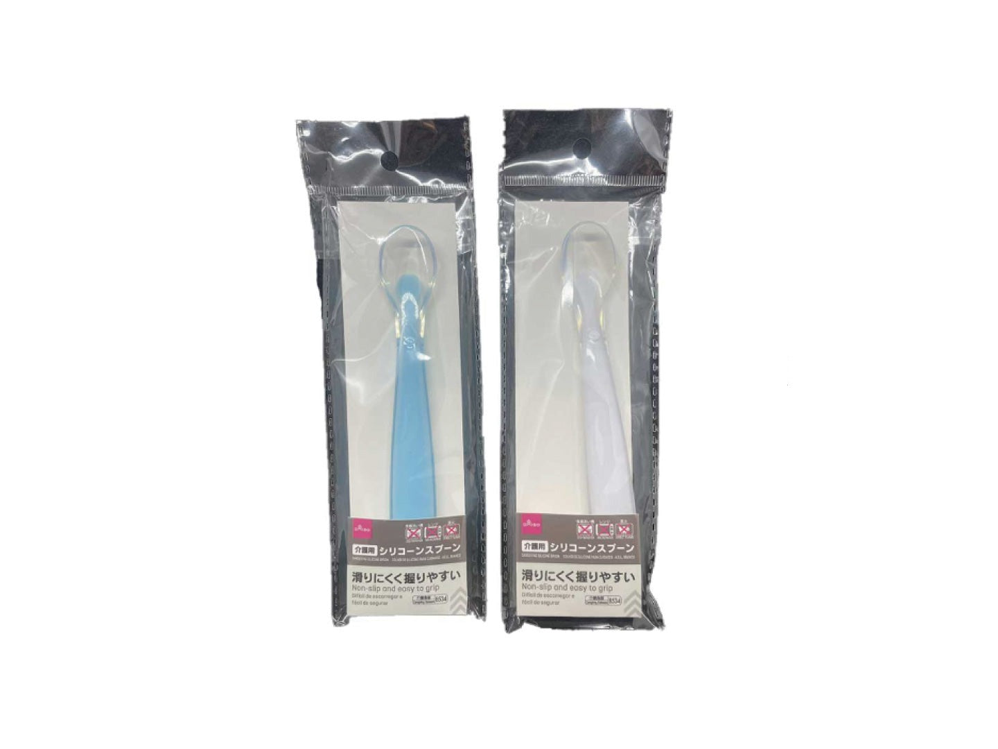 Silicone Spoon for Care (Blue, White)