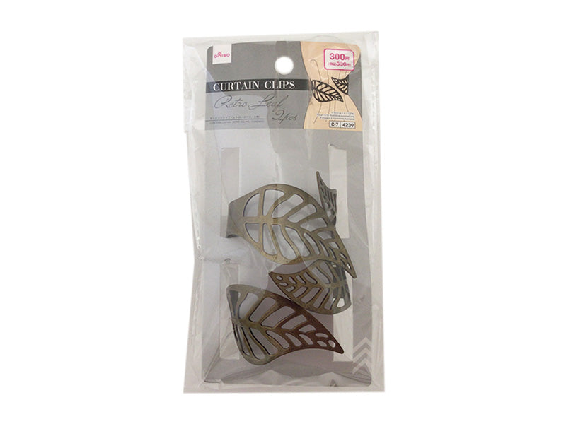 Curtain Clips (Retro, Leaf, Set of 2)