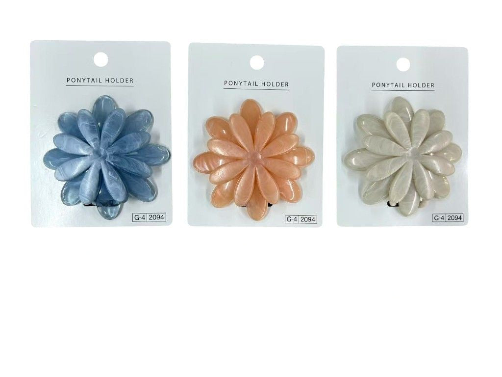 Marble Ponytail Holder 1P (Big Flower)