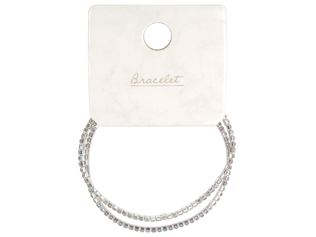 Bracelet (Rhinestone, Silver Color)