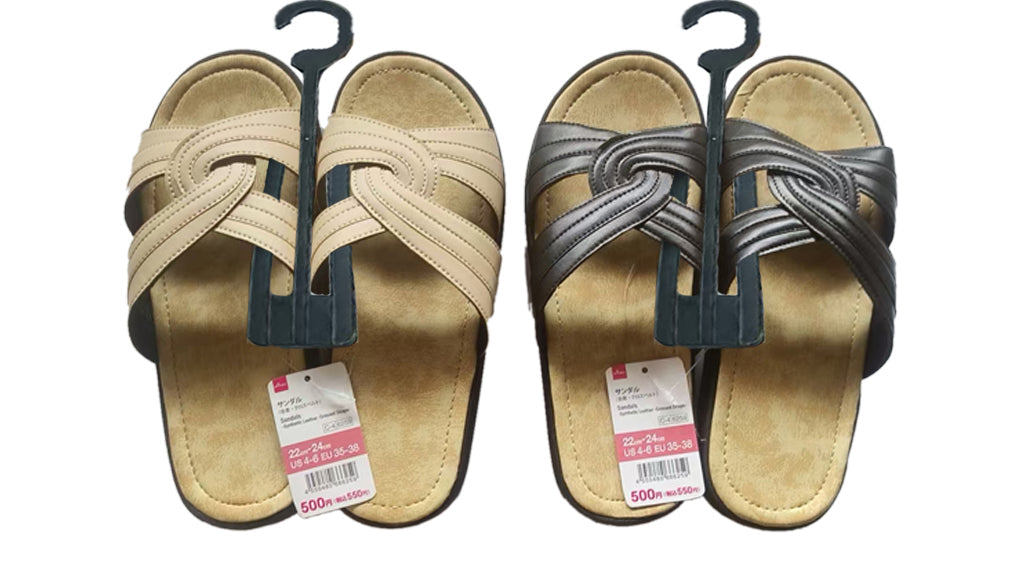 Sandals (Synthetic Leather, Cross Belt)