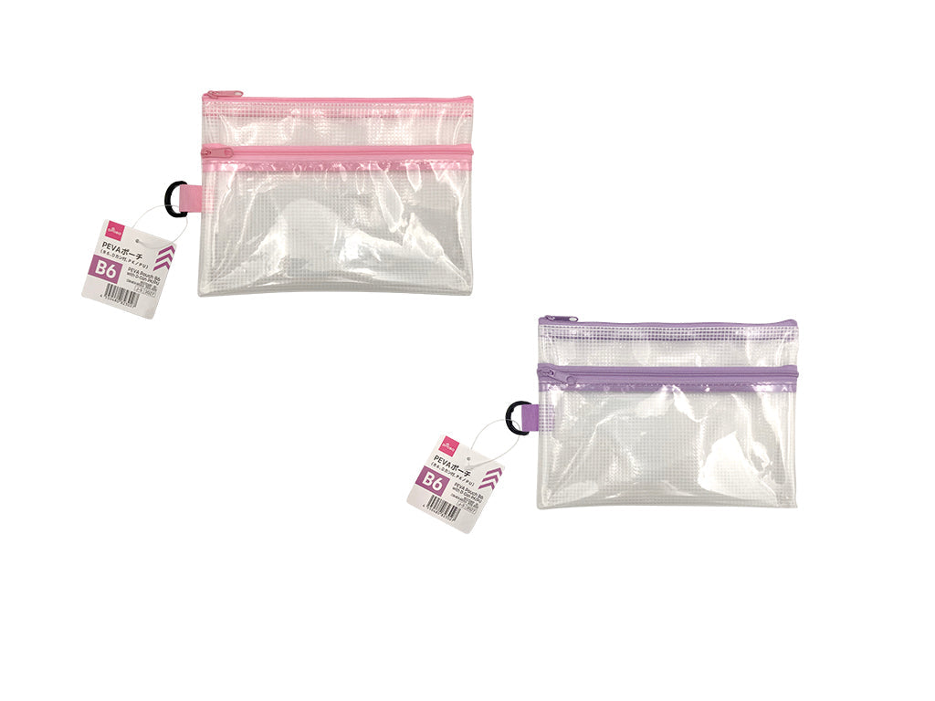 PEVA Pouch (B6, D-Ring, Pink/Purple)