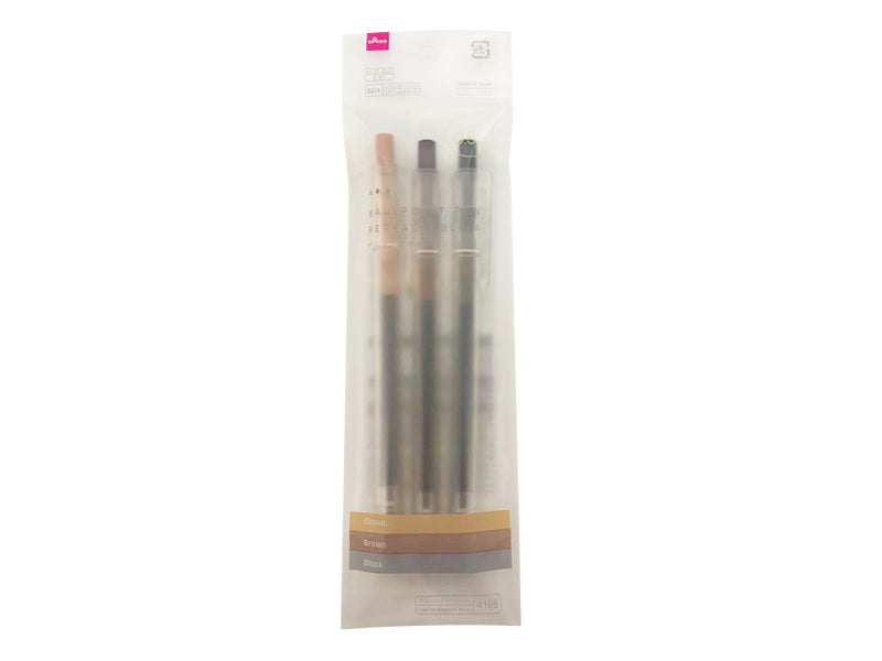 Gel Ink Ballpoint Pen (Knock Type, A, 3 pcs)
