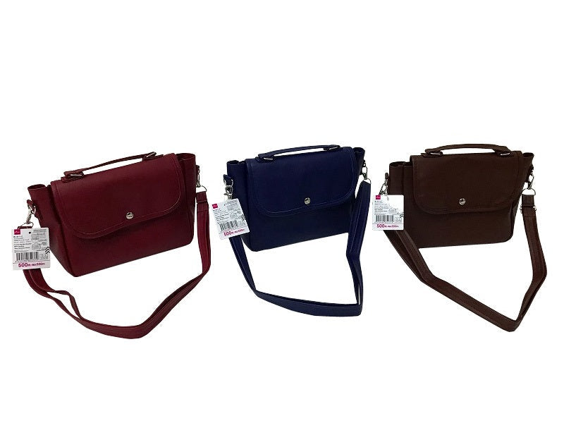 Mini Shoulder Bag 2-Way Handbag (Navy, Bordeaux, Brown)