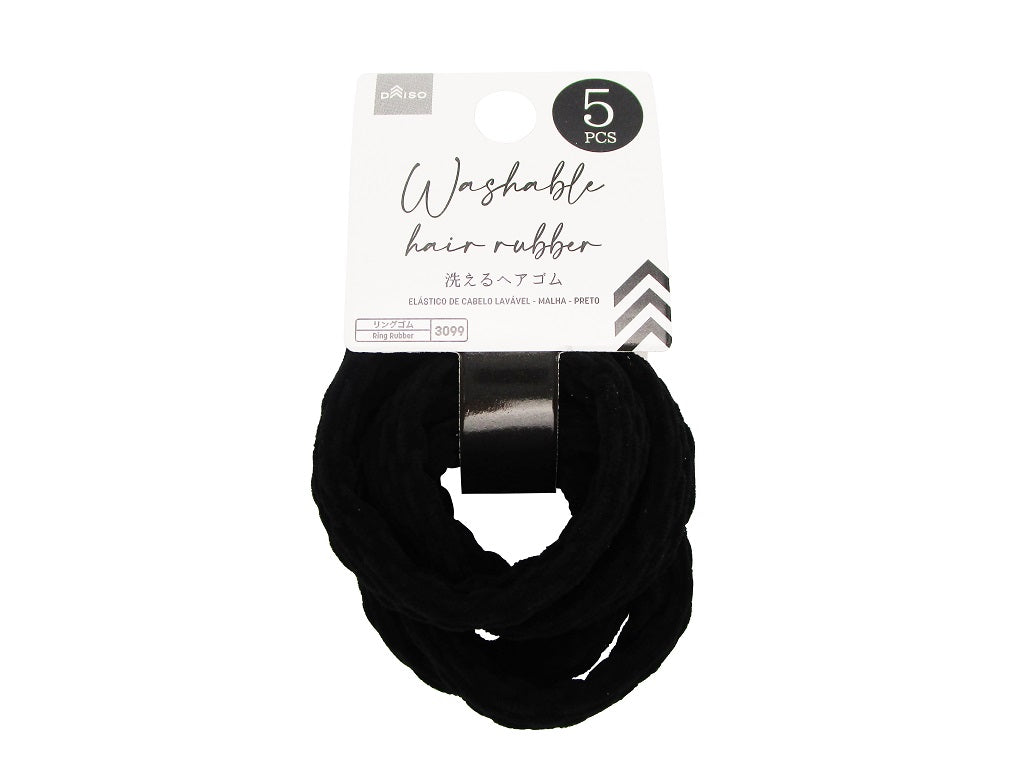 Washable Hair Ties (Mesh Type, Black)