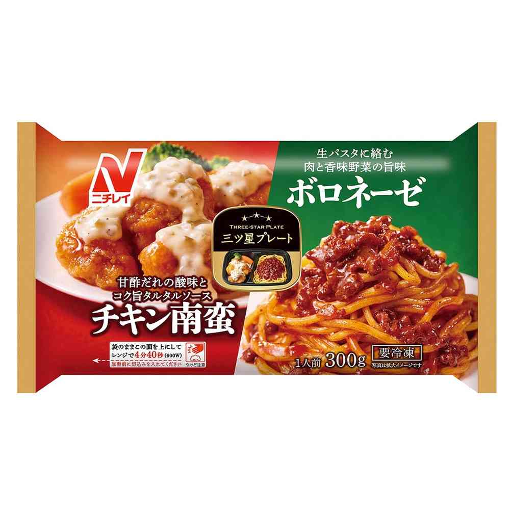 Nichirei Mitsuboshi Plate Chicken Nanban & Bolognese (300g x 12 bags)