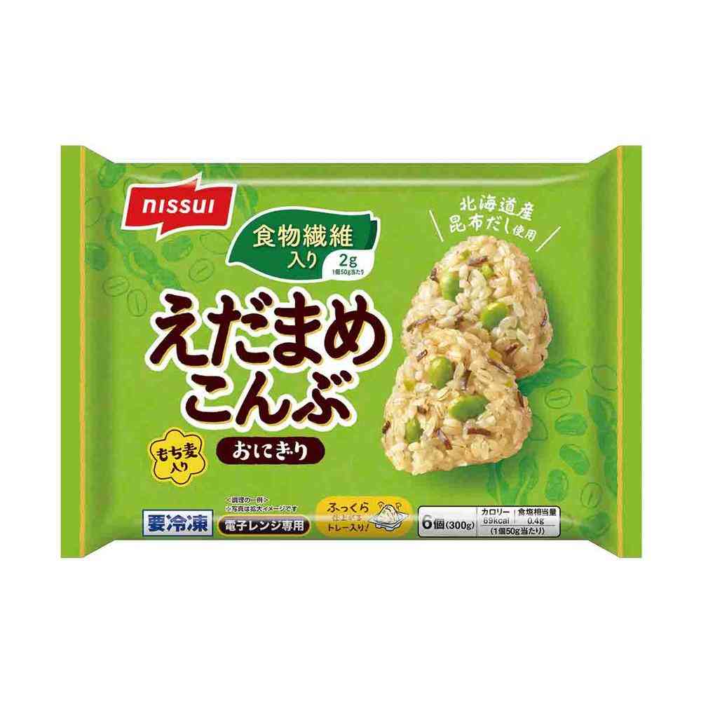 Nissui Edamame Kombu Rice Balls with Dietary Fiber 300g x 12