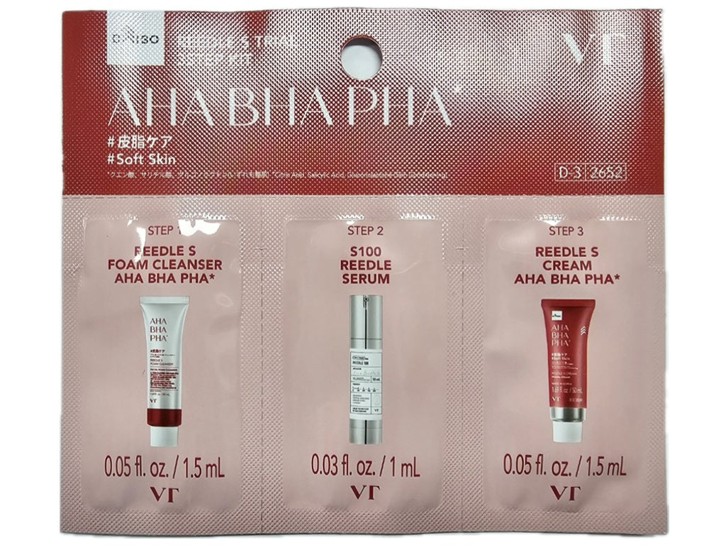VT Needle S Trial 3-Step Kit (AHA/BHA/PHA)