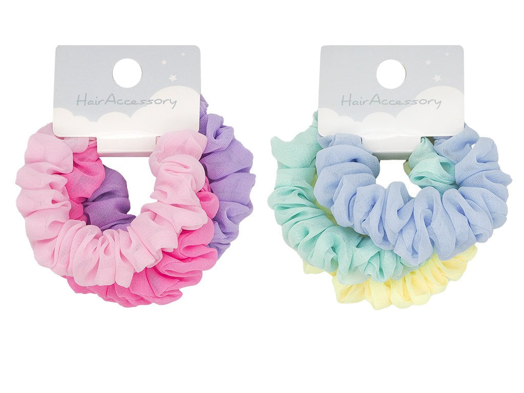Set of Hair Scrunchies (Pastel Colors)