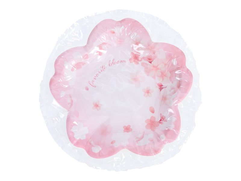 Paper Plates (Sakura, Cherry Blossom Shape, 4 pieces)