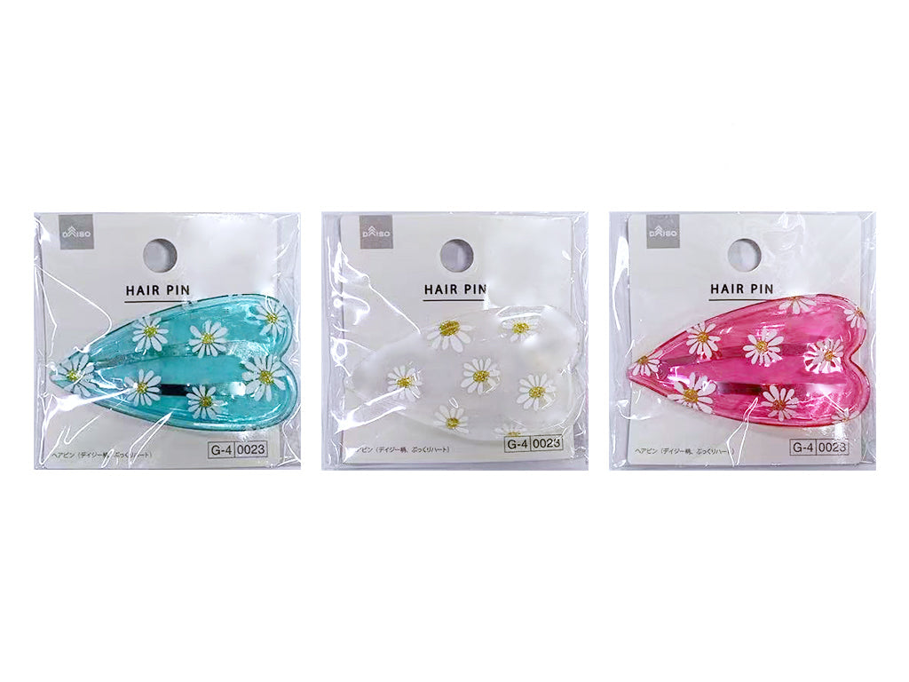 Daisy Pattern Hairpin (Puffy Heart)