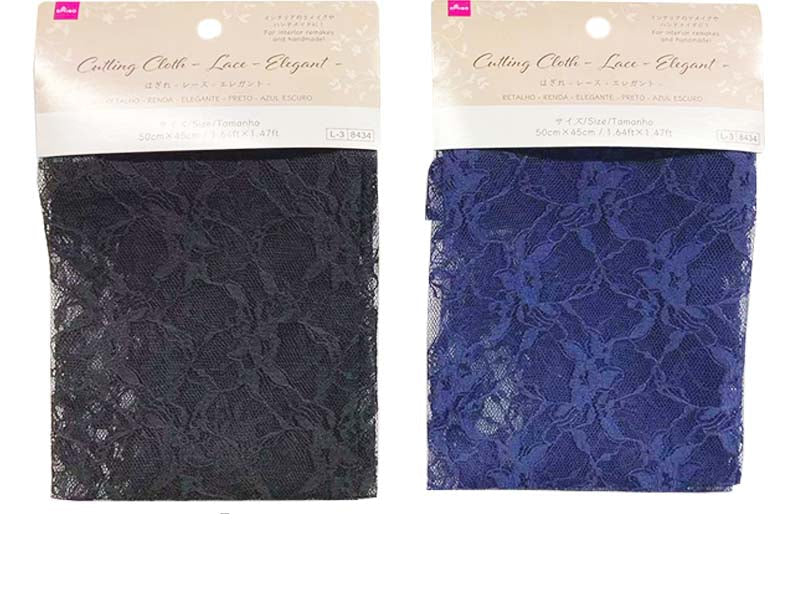 Scrap Fabric (Lace, Elegant, Black, Navy)