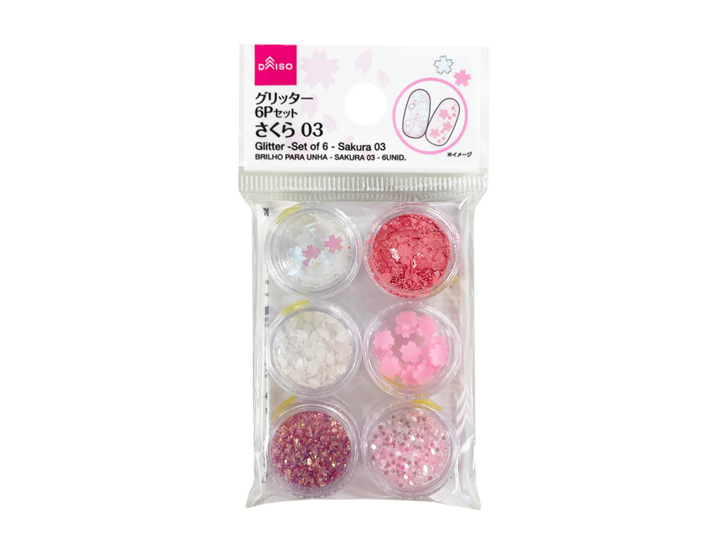 Glitter (6-Piece Set, Sakura 03)