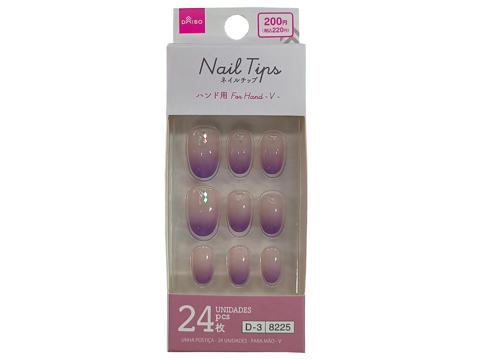 Nail Tips (24 Pieces, Hand Use, V)
