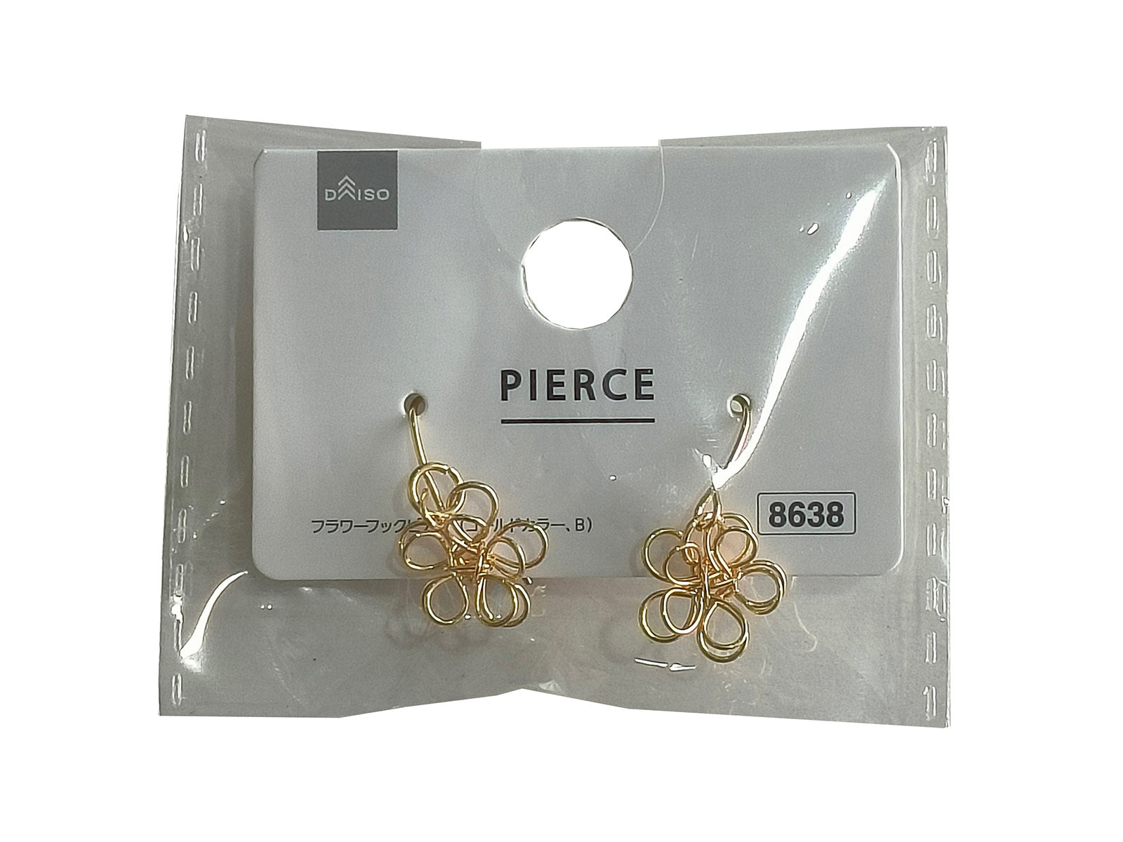 Flower Hook Earrings (Gold Color, B)