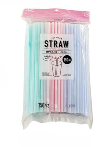 Bendable Straws (Pastel, 150 Pieces)