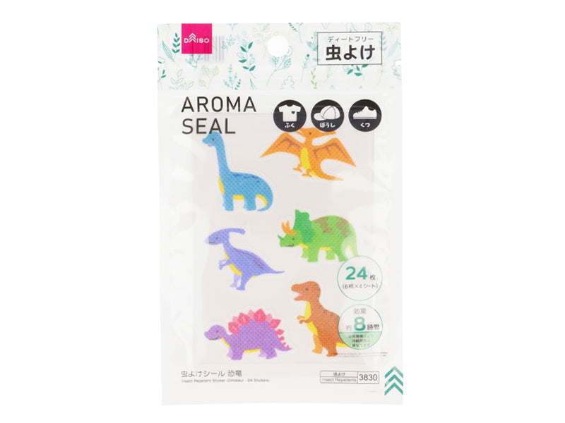 Insect Repellent Stickers (Dinosaurs, 24 Pieces)