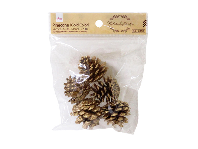 Pine Cone (Gold Color, 5 pieces)
