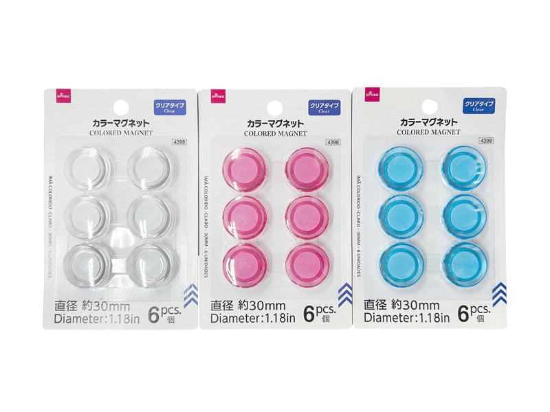 Color Magnets (Clear Type, 6 Pieces)