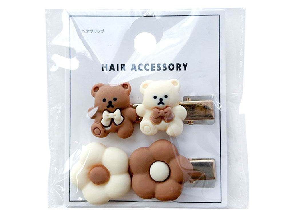 Metal Hair Clip 2P Natural