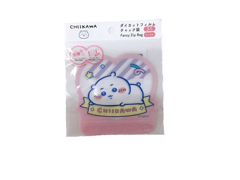 Die-Cut Film Zipper Bags 3P Chikawa